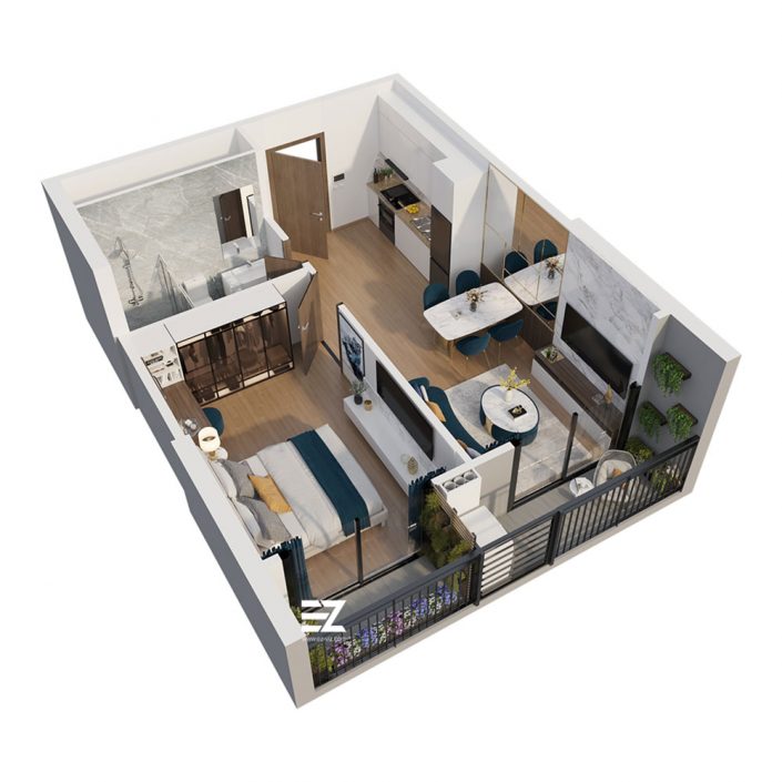 mat bang can ho 1pn zr1 vinhomes ocean park