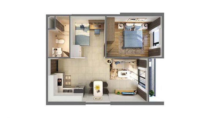 mat bang can ho 1pn1 the sapphire vinhomes ocean park