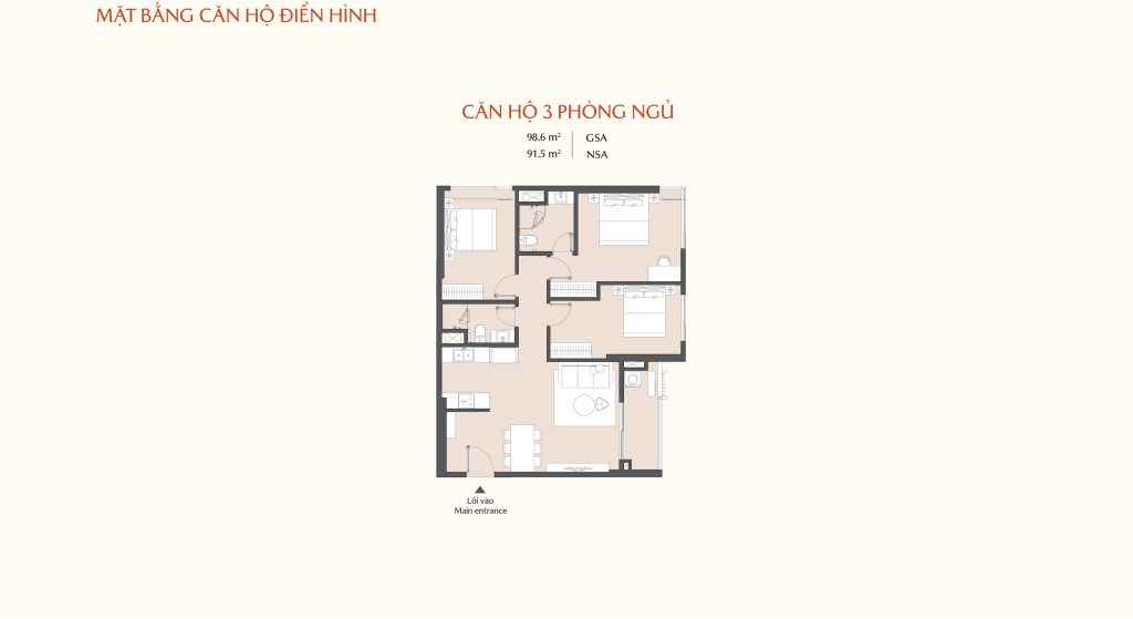 layout can ho 3pn
