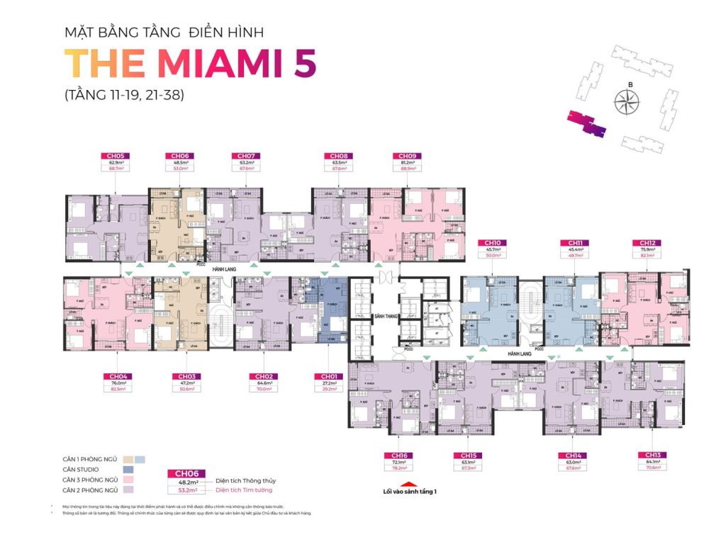 Mặt bằng tiện ích The Miami GS5